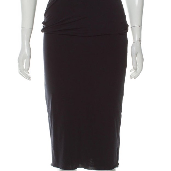 Calvin Klein Collection Sleeveless Solid Black Midi Dress - Picture 7 of 13